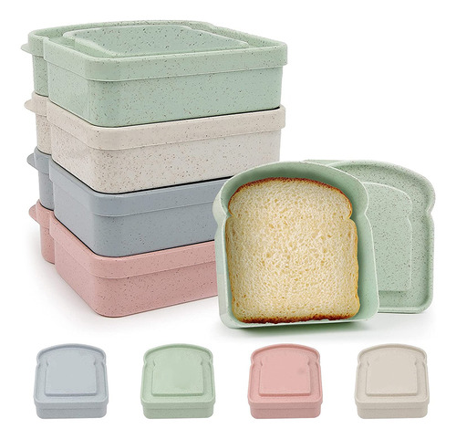 Contenedores Con Forma De Pan Recipiente Portátil Reutilizab
