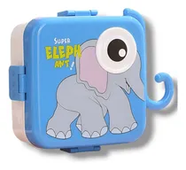Comprar Taper Vianda Lunchera Escolar Cierre Hermetico Cuchara Color Azul