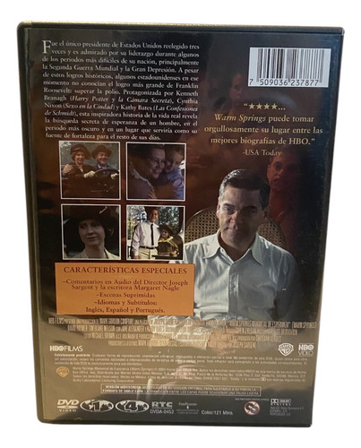 Warm Springs. Pelicula. Dvd. Kenneth Branagh, Cynthia Nixon. (Usado)