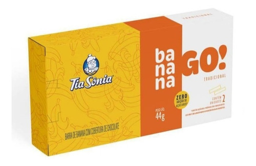 Barra De Frutas Banana Go Tia Sônia 44g - Zero Açúcar