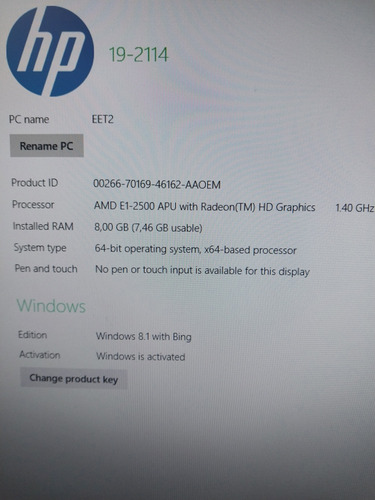 Hp All In One (Usado)