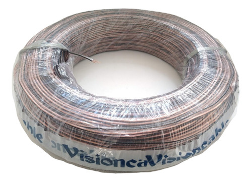 Rolo Fio Som Automotivo Paralelo Cristal 2x0,75mm Em Cobre Puro - 2x18 Awg - Serve Home Theather Casa - Instalacao Carro