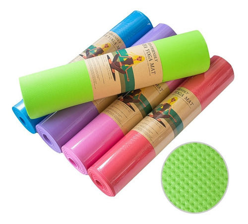 Yoga Mat 6 Mm Colchoneta Pilates Fitness Antideslizante