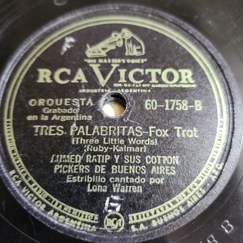 Pasta Ahmed Ratip Sus Cotton Pickers Bs As Rca Victor C604