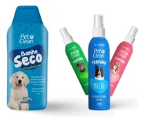 Comprar Kit Shampoo Perfume Banho A Seco Pet Para Caes Gatos Higiene
