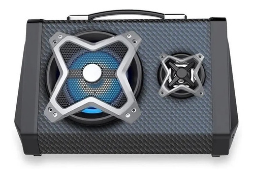 Imagem 2 de 3 de Alto-falante Multilaser SP314 portátil com bluetooth preto 127V/220V