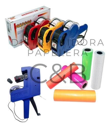 Etiquetadora De Precios Mx-5500 + 10 Rollos X 800 Etiquetas Varios