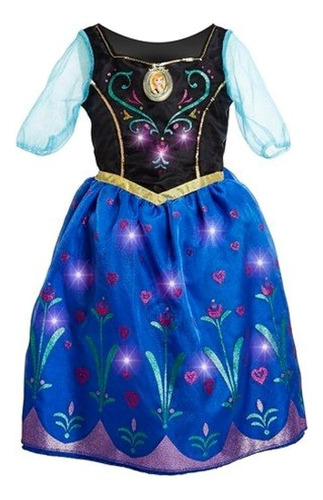 Disfraz Disney Frozen Anna Musical Con Luces Talla 4-6x