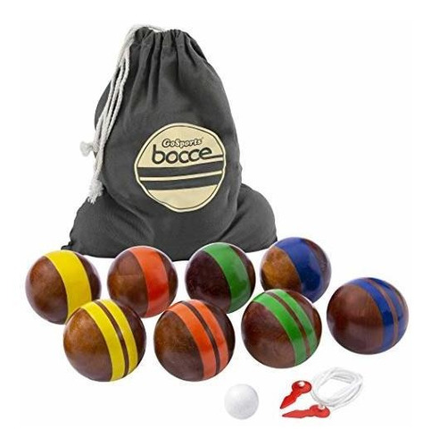 Juego De Bochas De Madera Dura Gosports De 100 Mm Con 8 Bola