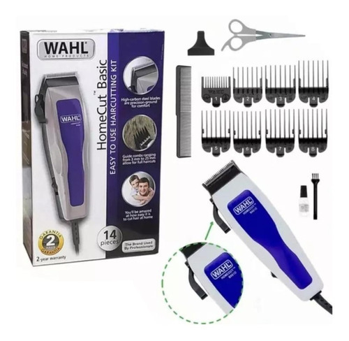 Wahl Basic Homecut Branco/azul Plus 14 Peças