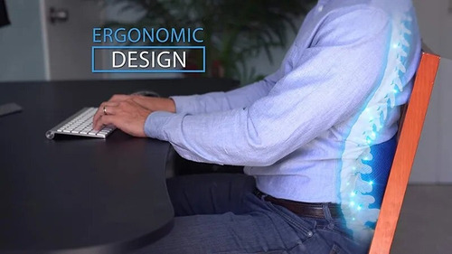 Almofada ergonômica de apoio lombar e para as costas alivia a dor cinzenta