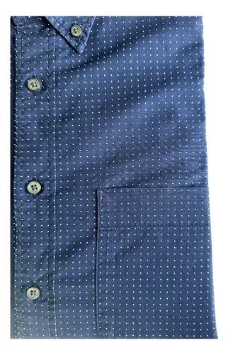 Camisa Hombre Uniqlo P499 Azul Manga Larga Talla S
