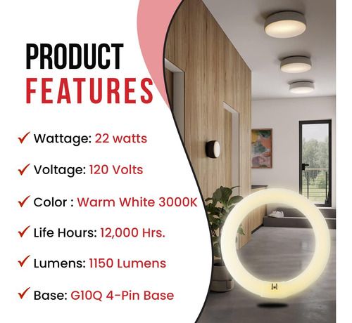 Fc8t9/ww - Foco Circular Fluorescente Redonda T9 De 22 ...