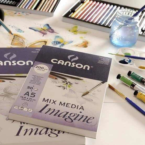 Imagen 2 de 2 de Block Imagine Canson Técnicas Mixtas 50h 200g 29.7 X 42 Cm