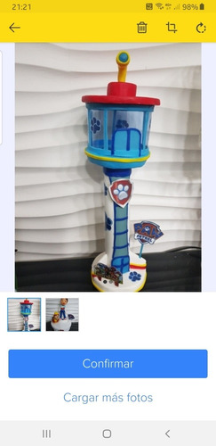 Torre De Paw Patrol Adorno Para Torta Porcelana Fría