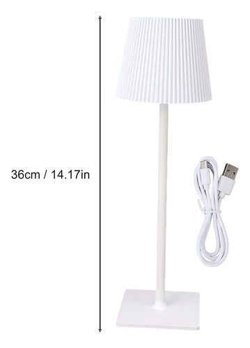 Lámpara Inalámbrica Batería Recargable Usb De Mesa Touch Led