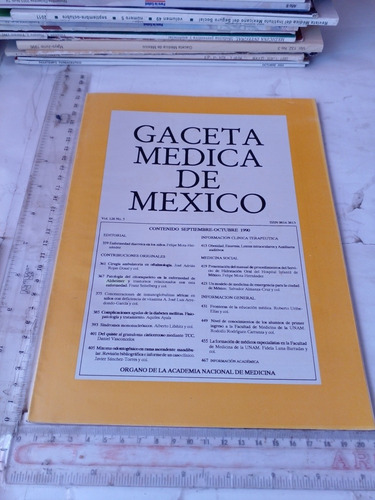 Revista Gaceta Médica De México Vol  126 No 5 Sep Oct 1990