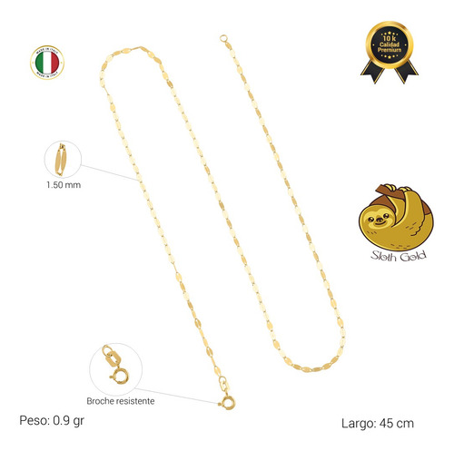 Collar Gargantilla Inicial Mini E 10k Con Cadena Oro 10k Oro Amarillo
