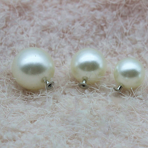 2 De Botones De Imitación De Perlas De 8 Mm