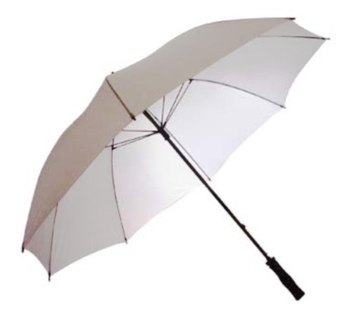 Paraguas Blanco Gigante Golf Reforzado C/ Sistema Wind Proof