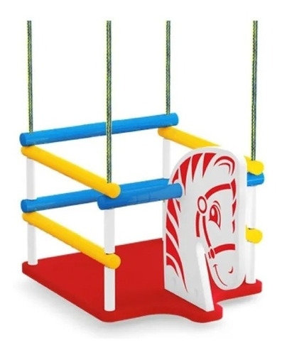 Imagem 1 de 3 de Balanço Bebê Cavalinho Em Madeira Cadeira Infantil Até 35 Kg