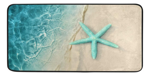 ~? Ocean Beach Starfish Alfombras De Cocina Sea Water Wave B