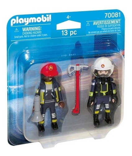 Playmobil Duo Pack 70081 Set De Bomberos Original Intek