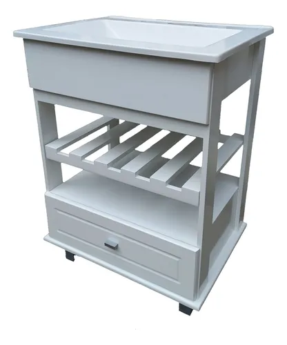 comprar Vanitory Línea Maral 60cm Deck Blanco Con Mesada Marmolina