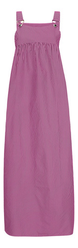 Vestido Informal Holgado De Color Liso Con Cuello Redondo