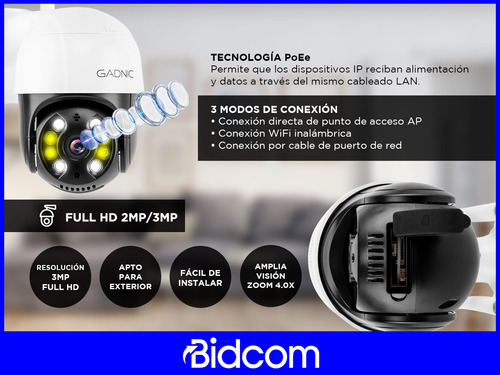 Cámara De Seguridad Gadnic Detección De Movimiento Exterior
