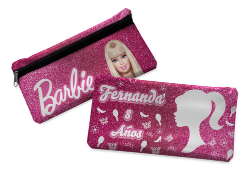 Kit Cosmetiquera De Tela Con Nombre Recuerdo Fiesta 2 Pz Cf