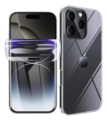 Estuche Funda Transparente Rígida + Protector Pantalla Hidrogel Con Kit De Instalación