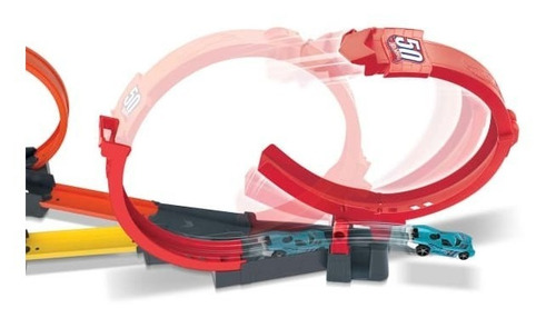 Imagem 5 de 5 de Pista Corrida Multiloop Raceoff + Carrinho Action Hot Wheels