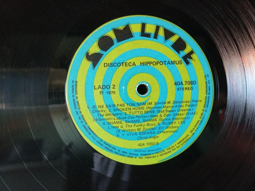 Lp Discoteca Hippopotamus (1975) Som Livre (Usado)