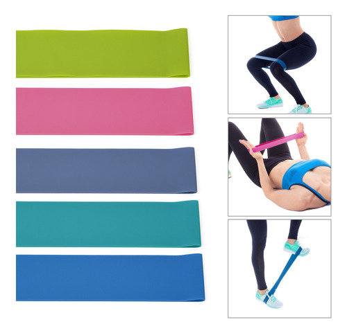 D Juego De 5 Bandas De Resistencia For Yoga Y Entrenamiento