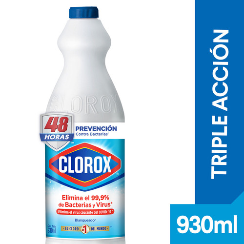 Blanqueador Clorox Triple Acción Original 930 ML