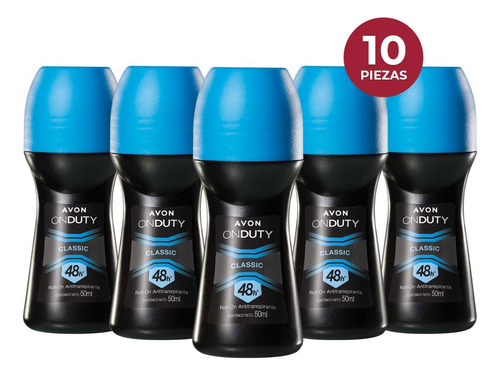 Set On Duty 10 Desodorantes Roll-on Antitranspirante Avon 50