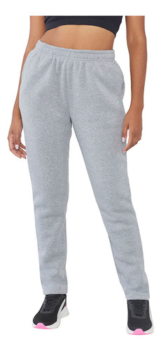 Pantalón De Buzo Mujer Deportivo Pitillo Gris Corona