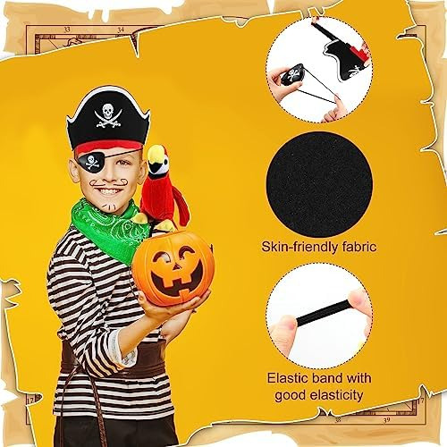 Lenwen Juego De Accesorios De Disfraz De Pirata De 9 Piezas