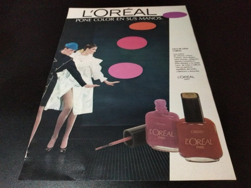 (pb691) Publicidad Clipping Esmalte Uñas L'oreal * 1981