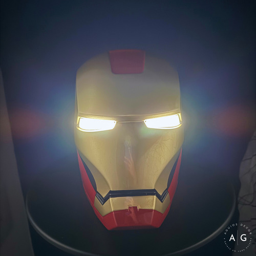 Luminária Abajour Marvel Iron Man Vingadores Led C/ Lâmpada