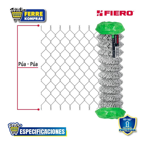 Rollo 20 M X 1.5 M Malla Ciclónica Calibre 11 Abertura 42934