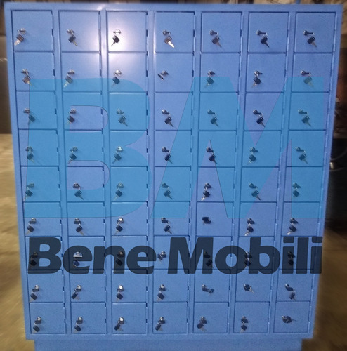 Lockers Metalicos Mini Guarda Celulares 63 Puertas P/candado Gris
