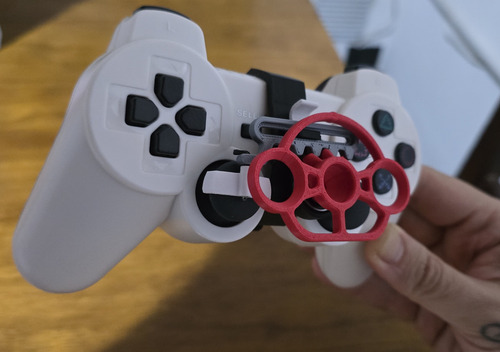 Mini Volante 3d Para Joystick De Playstation 3 Rojo (Usado)