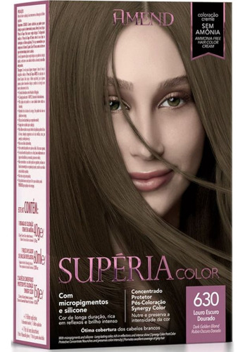 Coloração Creme Sem Amônia Color 630 Louro Escuro Dourado