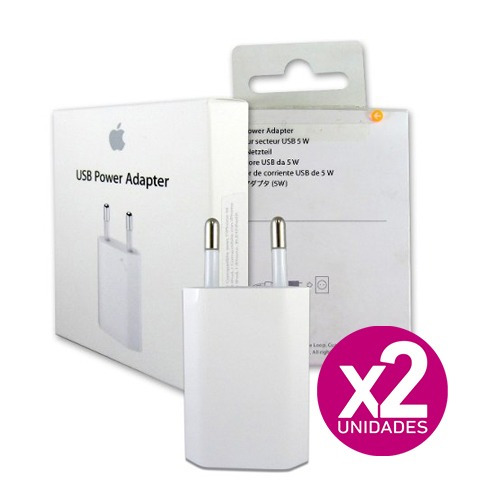 Cargador Apple Original iPhone 6 iPod 5w Usb, X2 Unidades