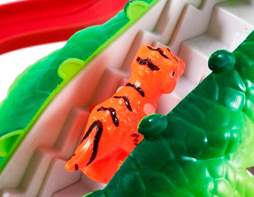 Robot Dinosaurio Pista Juguete Lanzador Auto Luz Led Sonido