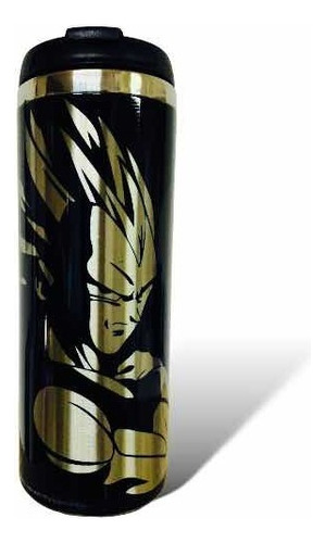 Termo Diseño Vegeta Dragon Ball Personalizado Color Negro