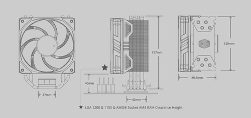 Cooler Cpu Cooler Master Hyper 212 Argb Intel Amd C/ Control