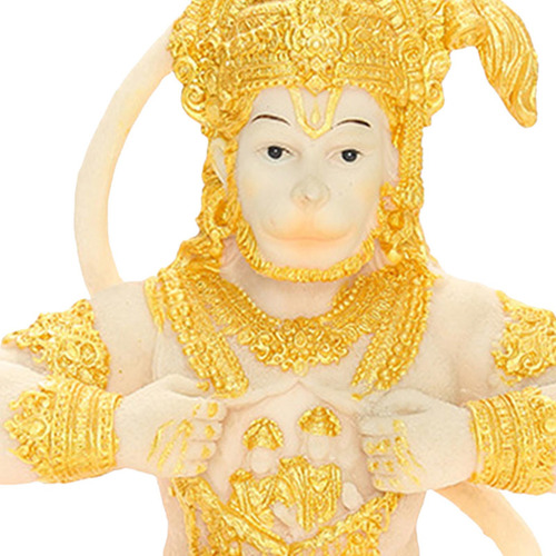 Escultura Hanuman Hindú Chapada En Oro Figura De Mono